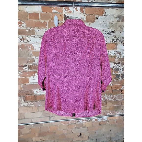 Michael Kors Michael Pink Shirt Zip-Up Front size L - Picture 3 of 6